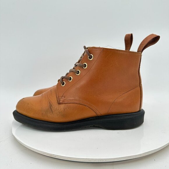 Dr Martens Emmeline Women Size 5 Brown Oak Leather Oil Resistant Ankle Boot - Picture 1 of 11